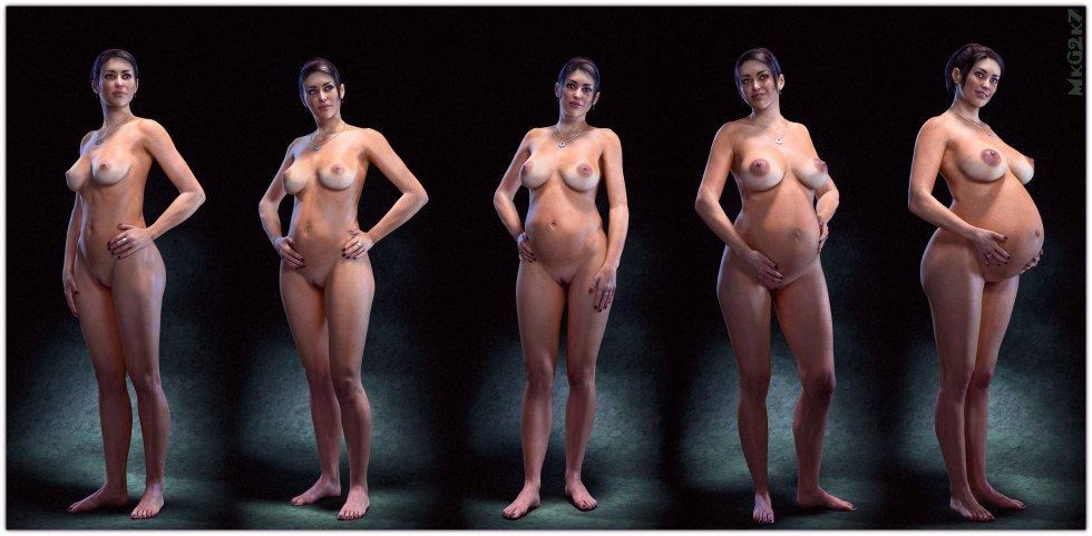 Women Naked Pregnant 3D