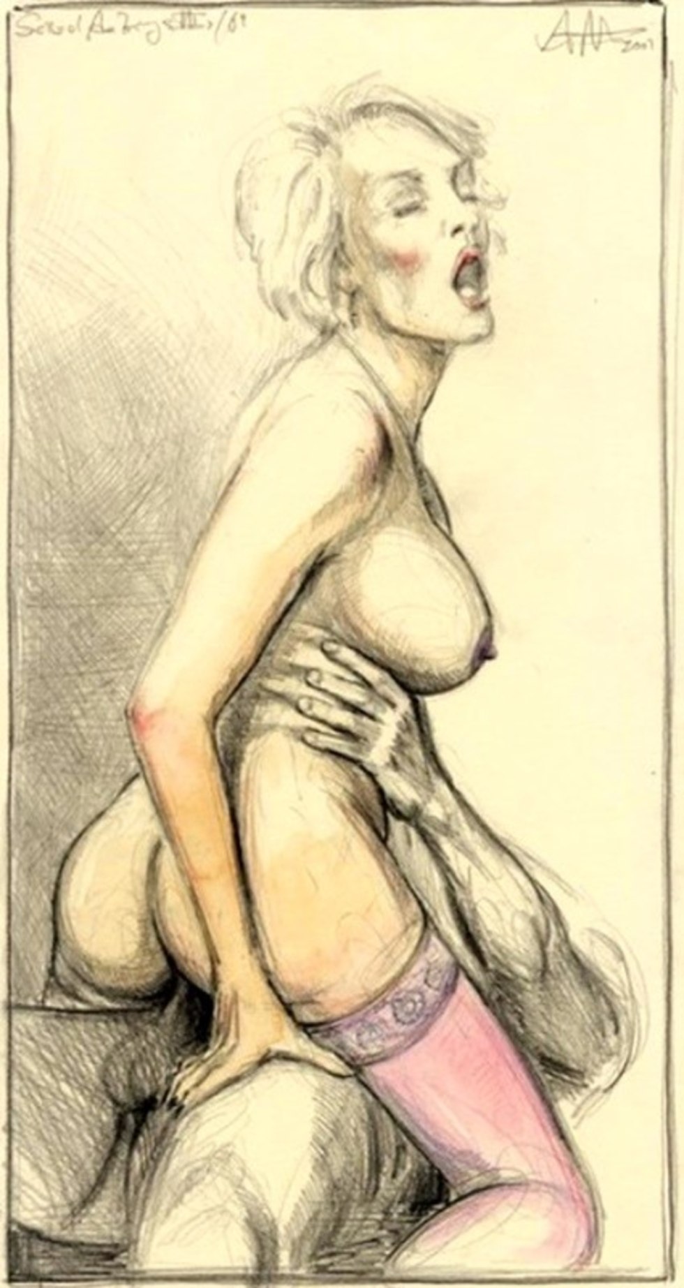 Naked punishment drawings