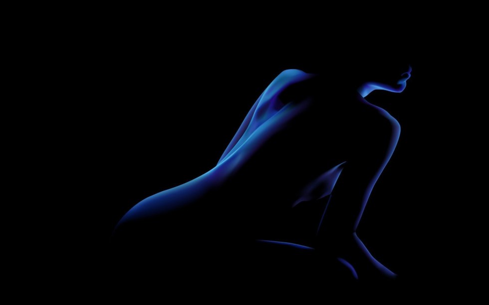 Female body in the twilight