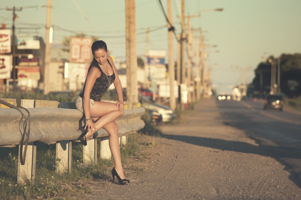 Girl on the highway