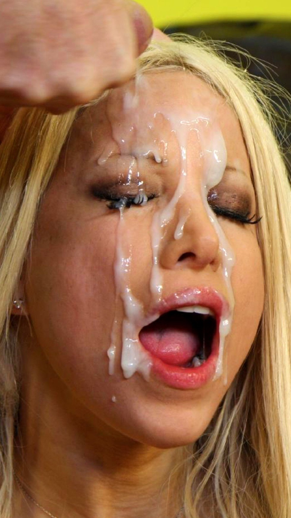 Gangbang cum on the face