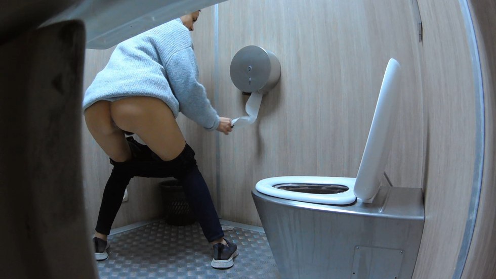 Hidden camera in women's toilet