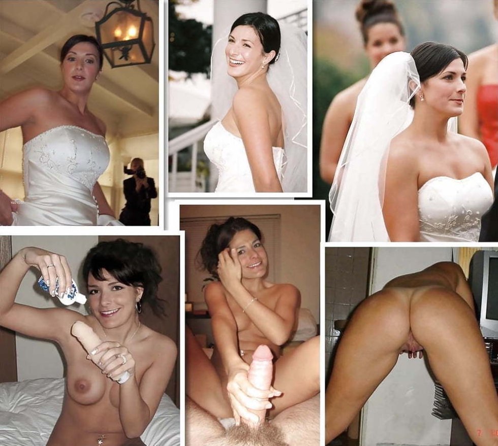 Naked bride before and after