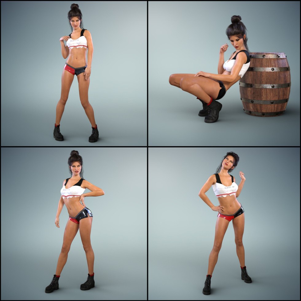 Girls in different positions