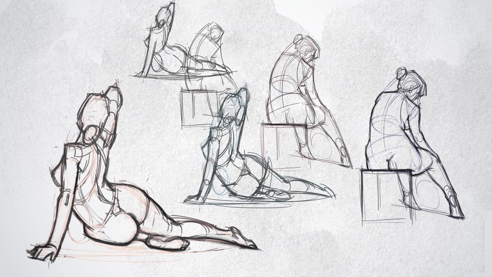 Unusual poses for class