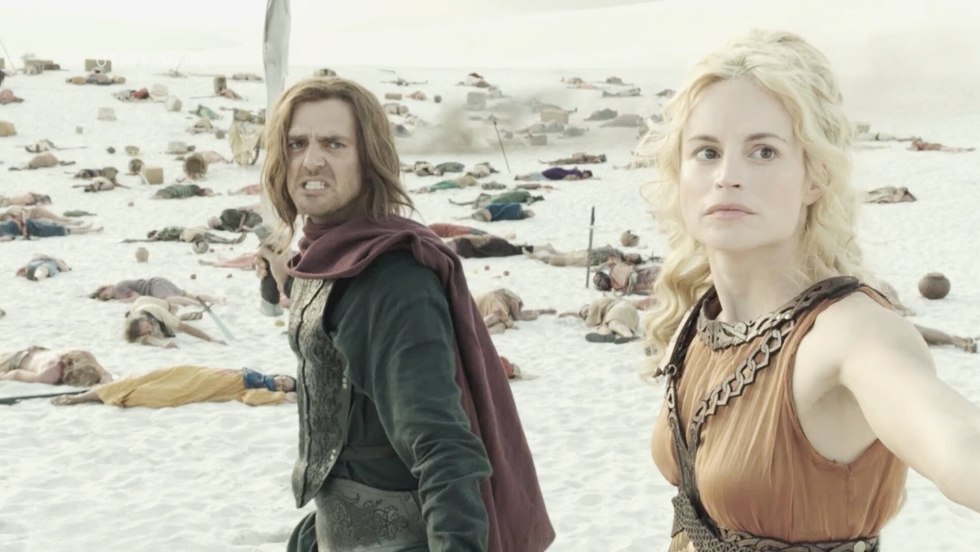 Katherine Isabelle in Freddy's film against Jason