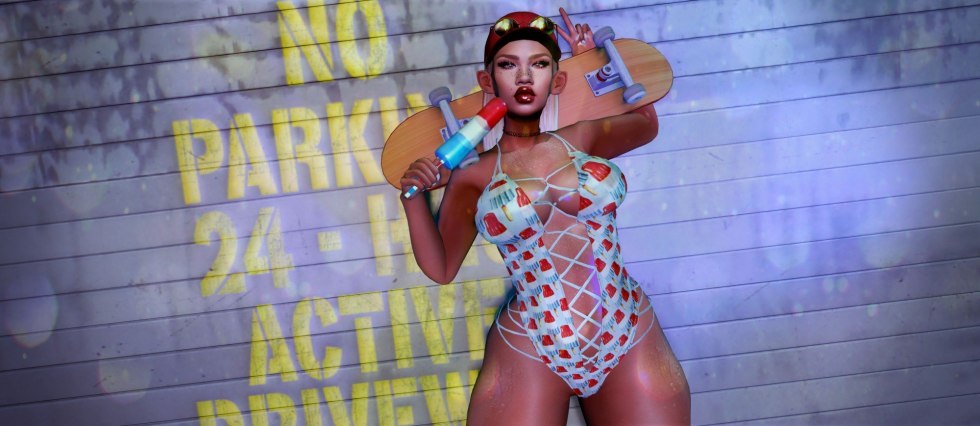 Pink singer on stage