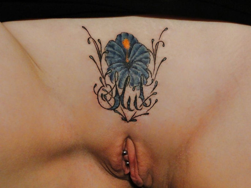 Intimate tattoos on the vagina