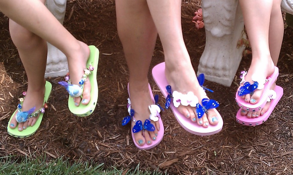 Beautiful tattooed legs with a pedicure