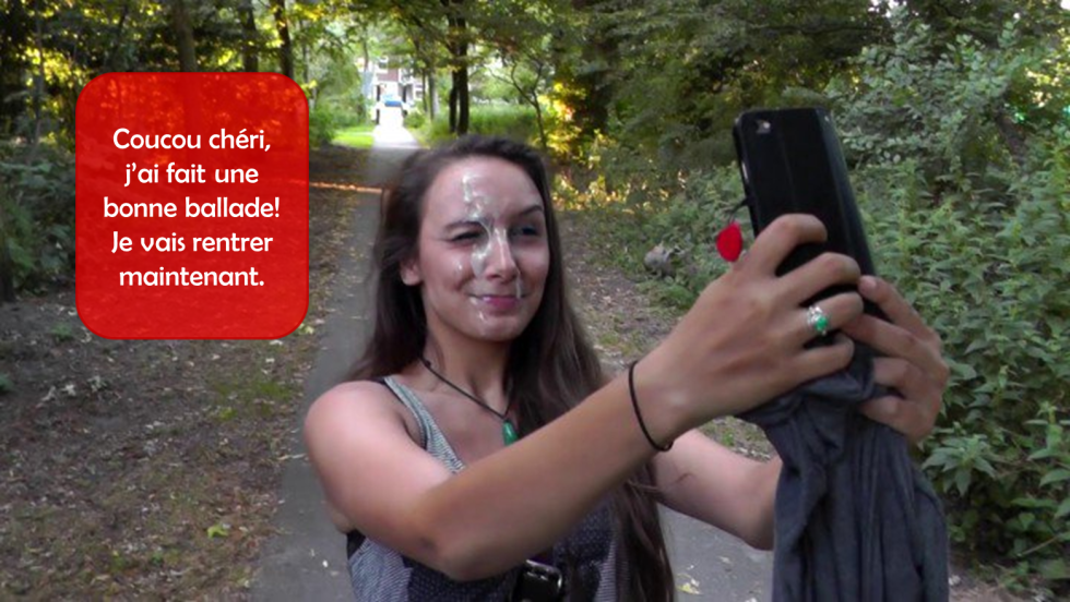 Cleaned face on the street