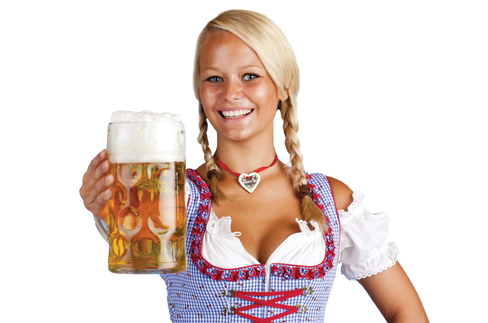 Bavarian girl with beer