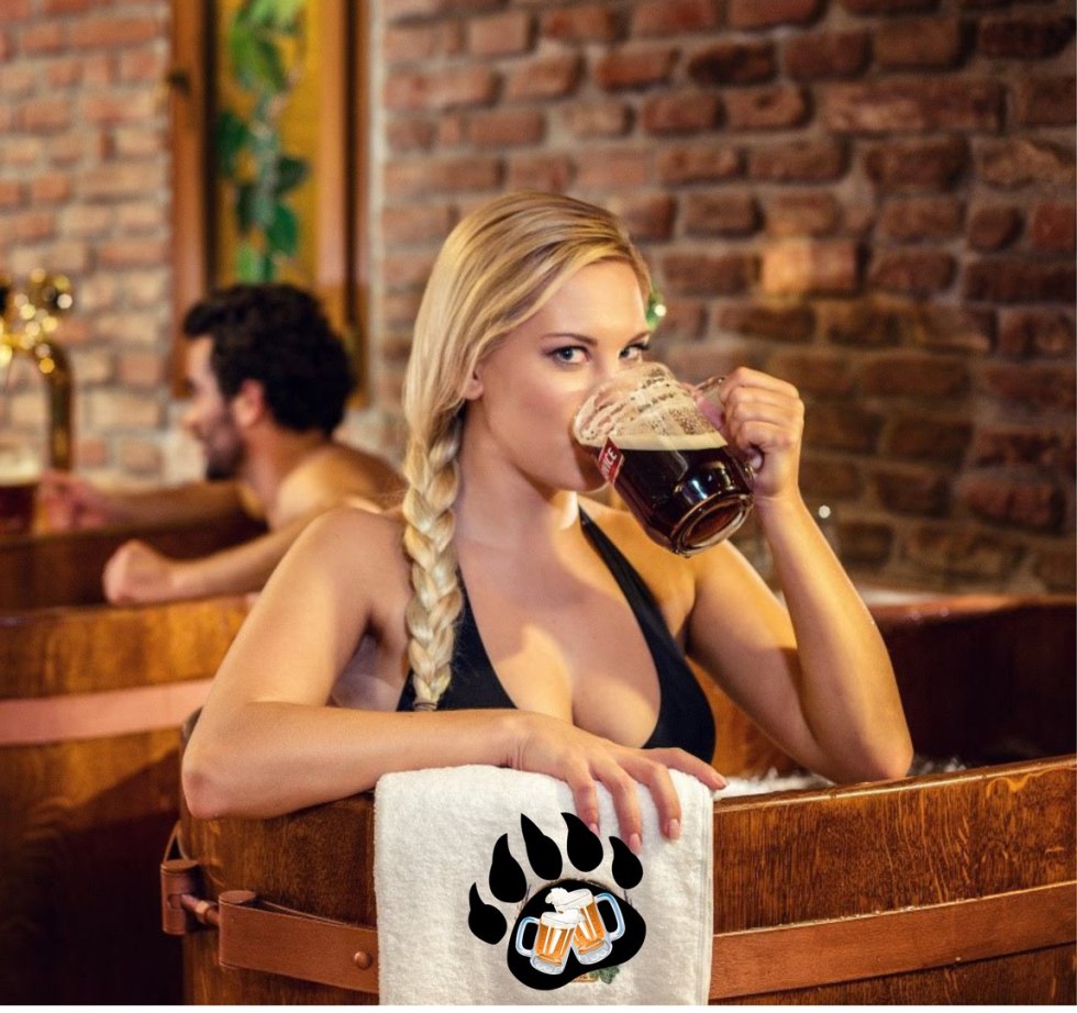 A waitress with beer