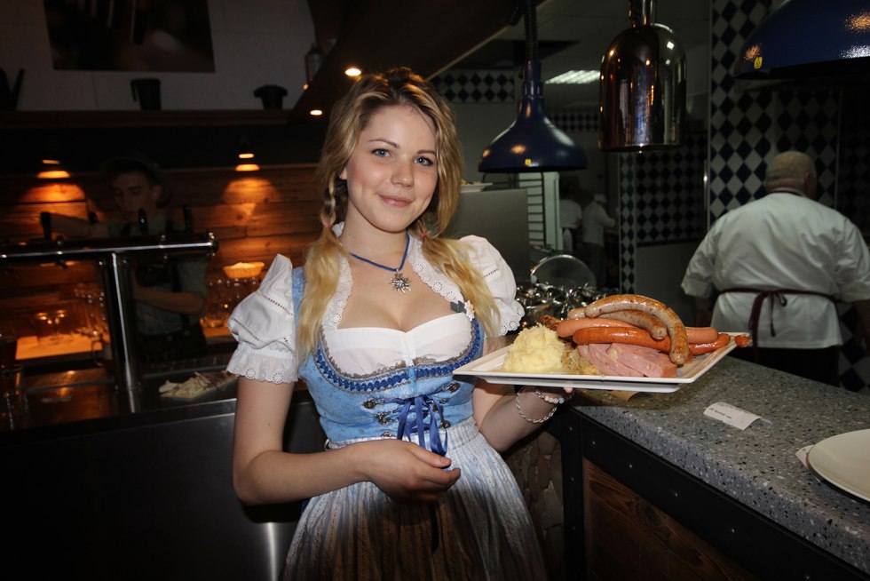 Bavarian girl with beer