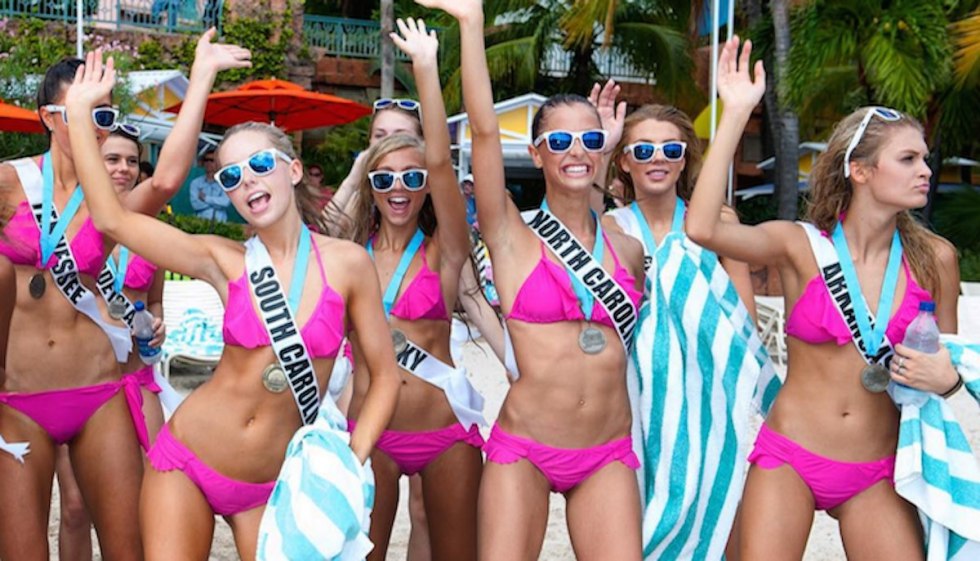 Children's competition of bikini