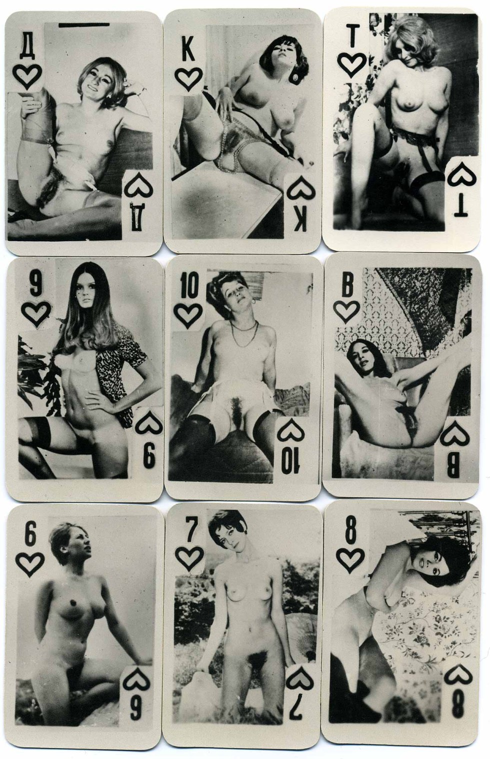 Old playing porn cards