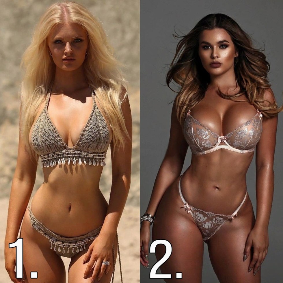 Naked women with chic forms