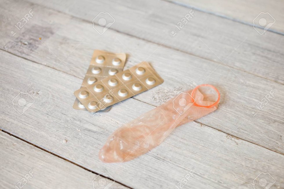 Scattered condoms used