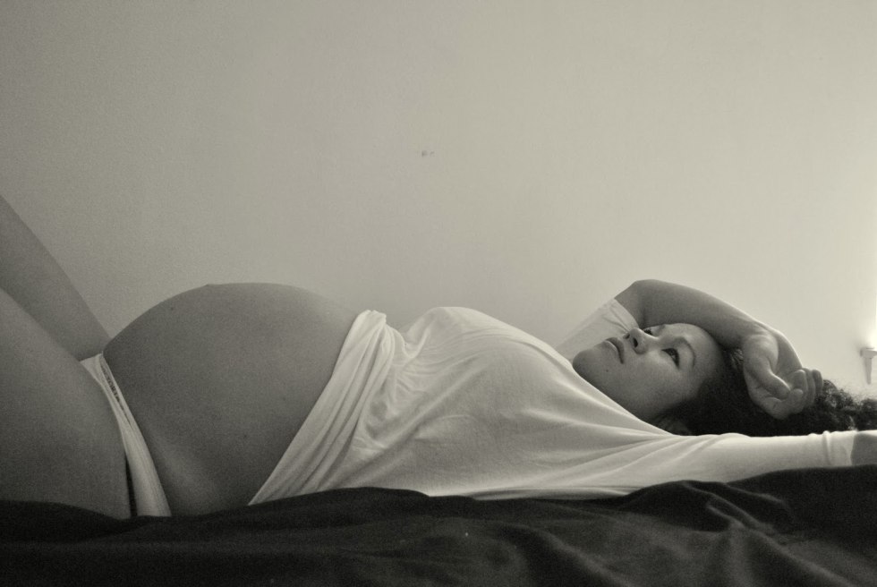 A beautiful pregnant model