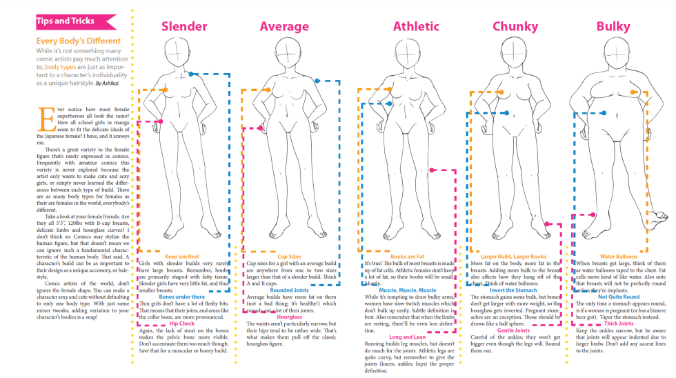 Types of physique in women fitness