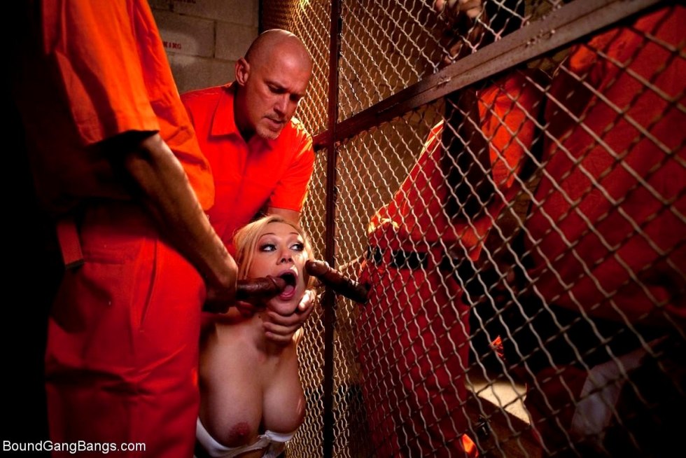 Hard gangbang in prison