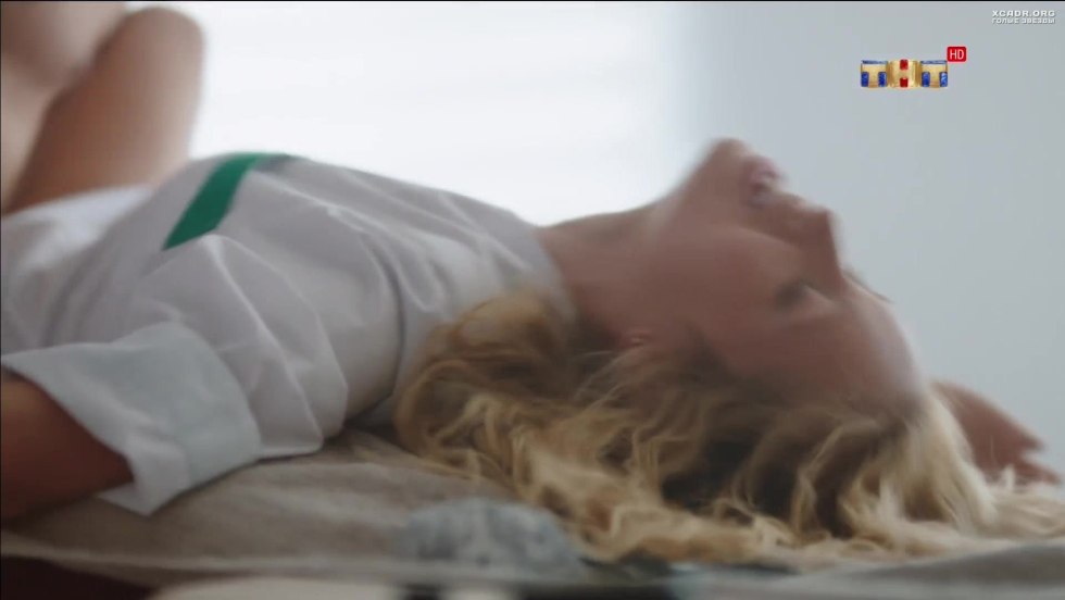 Irina Temicheva in the underwear kitchen