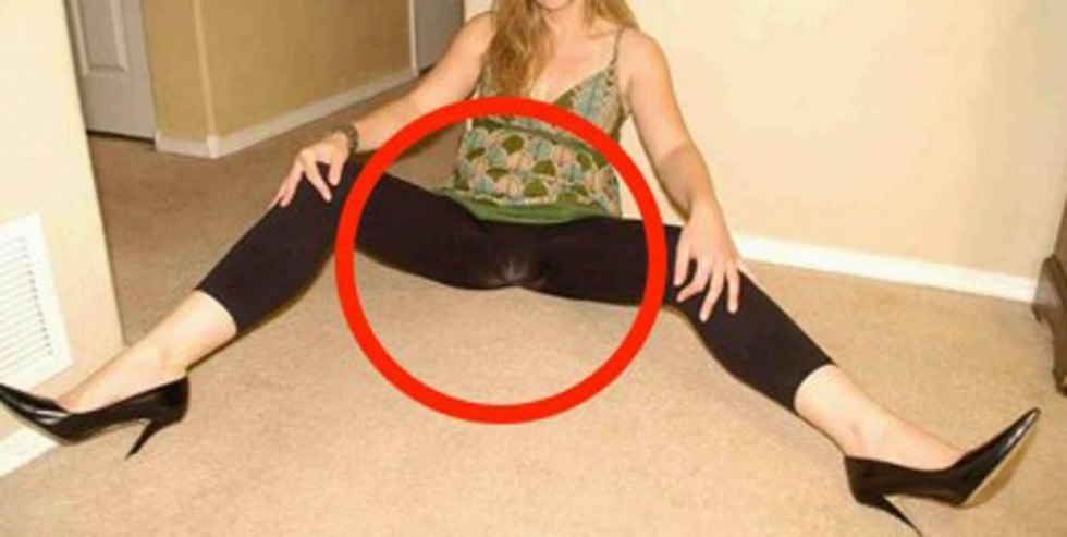 Wife spread her legs without panties