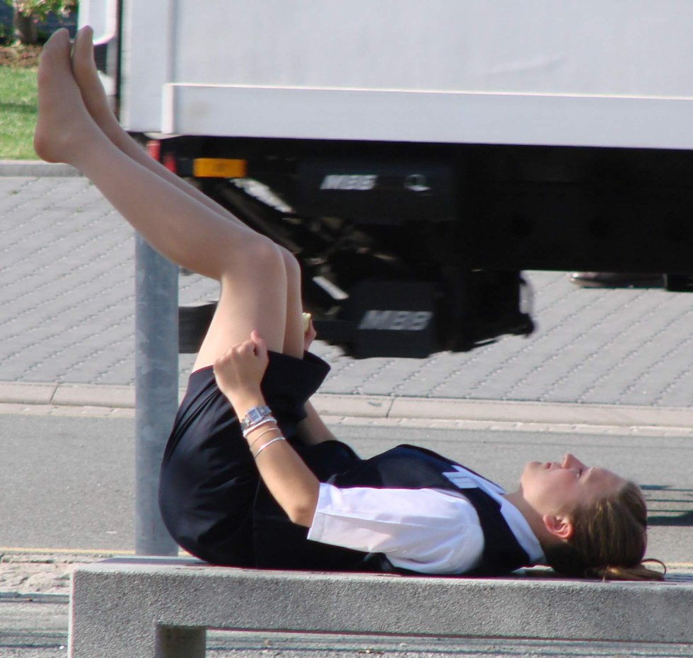 Feet of the girl amateur