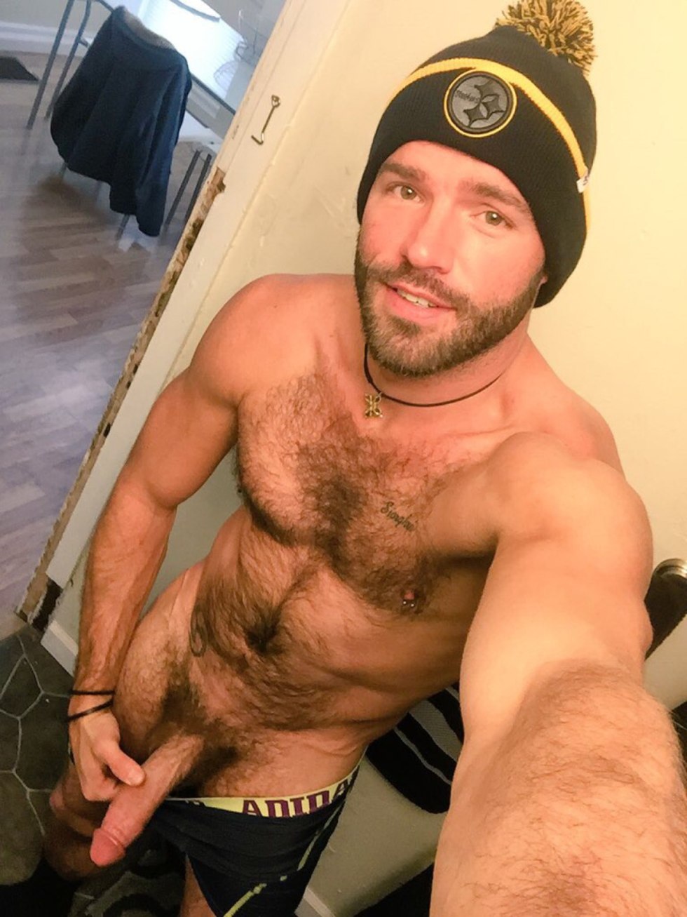 Red men with a huge member