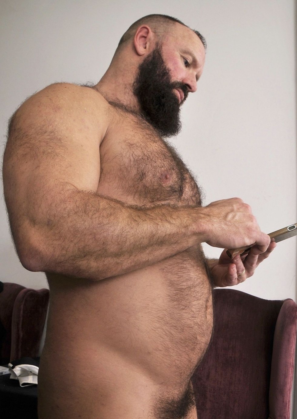Hairy men with huge members