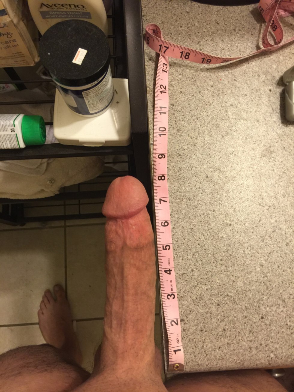 Woman Nude Tape Measure Cock Deep Measure