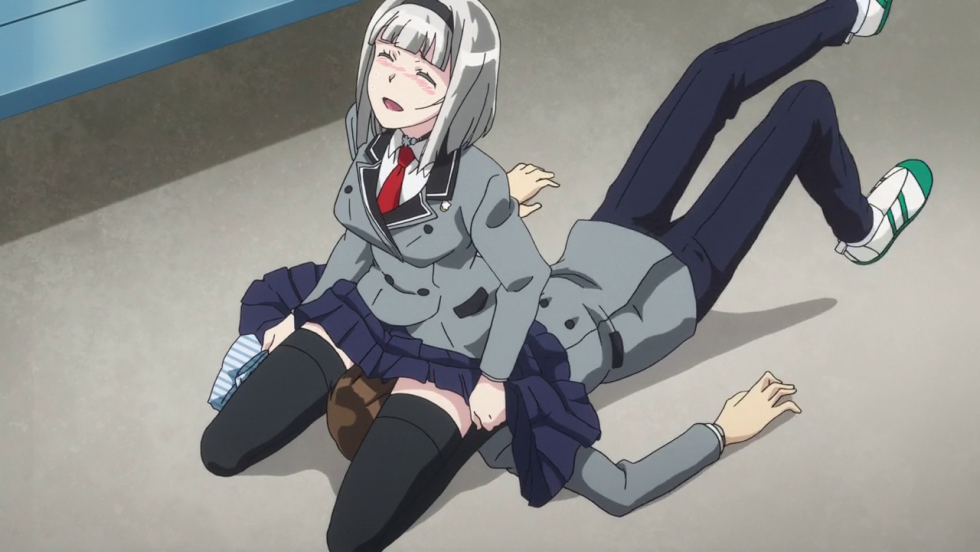 Naked woman sits on her face