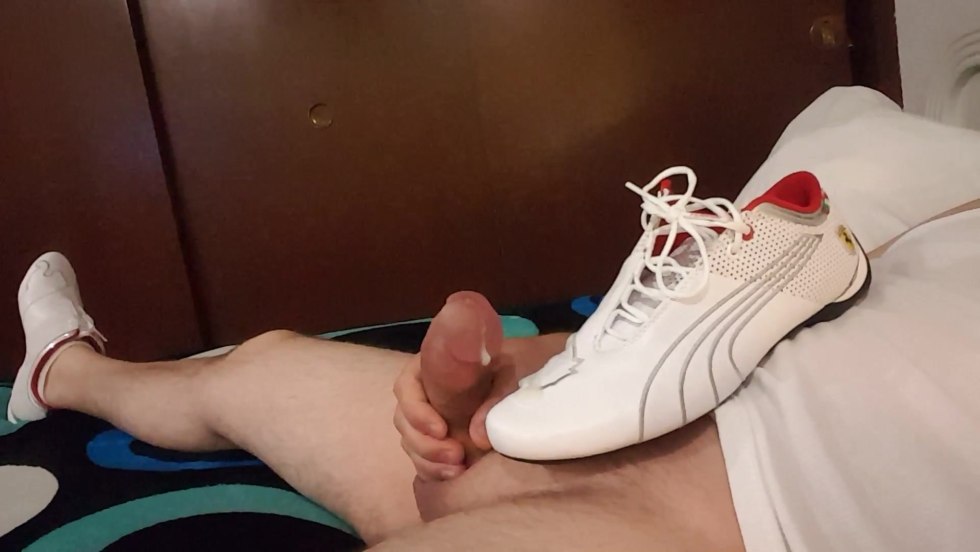 Naked legs in sneakers