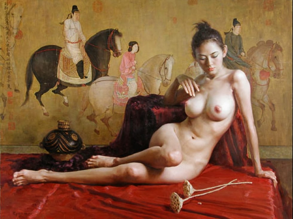 Modern Chinese painting nude
