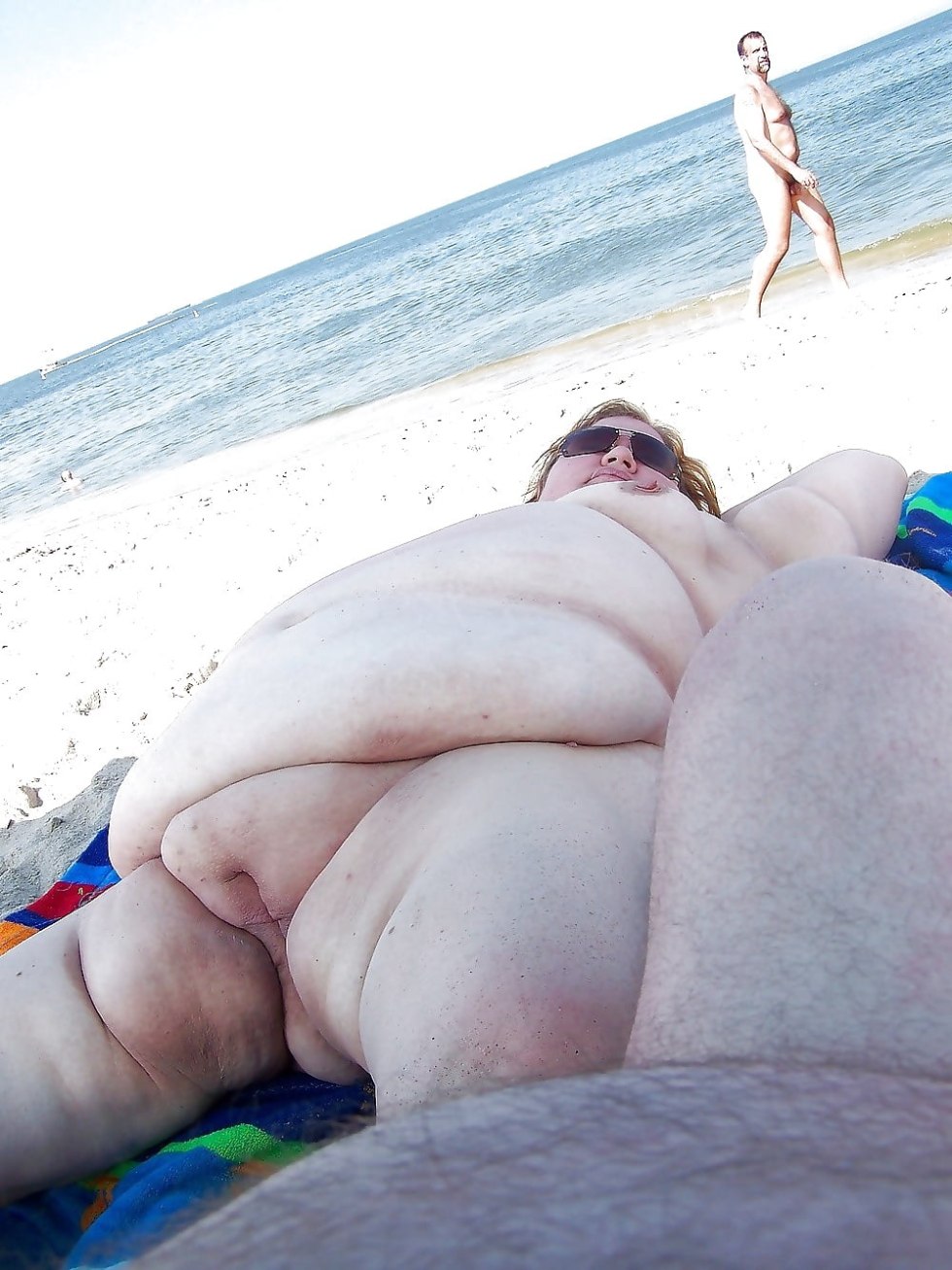 Fat Tits SSBBW on the beach