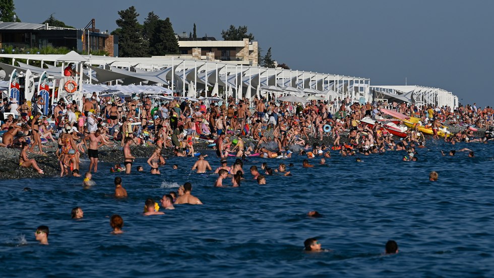 Overflowed beaches of Sochi