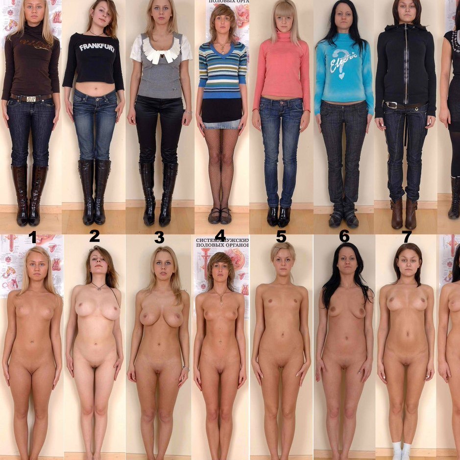 Girls dressed and undressed