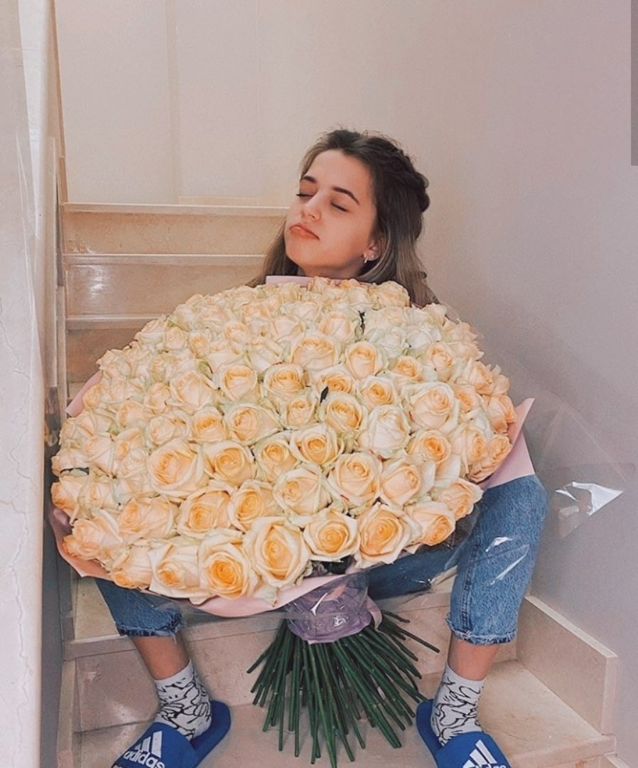 Julia Gavrilina in a swimsuit