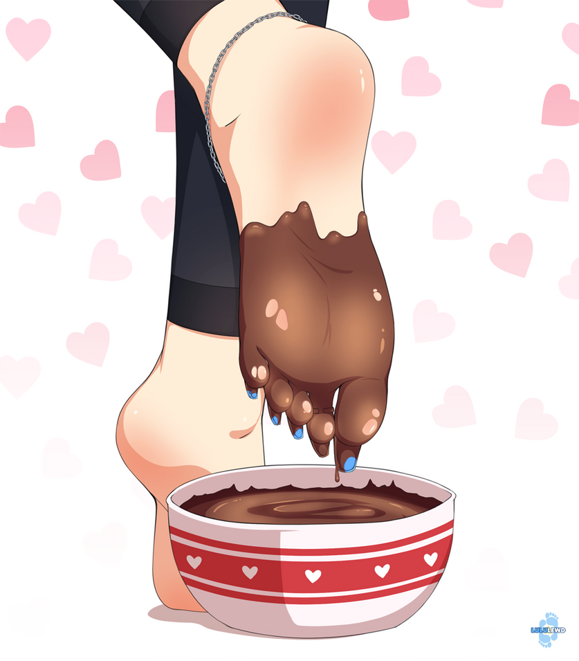 Licking the legs of anime