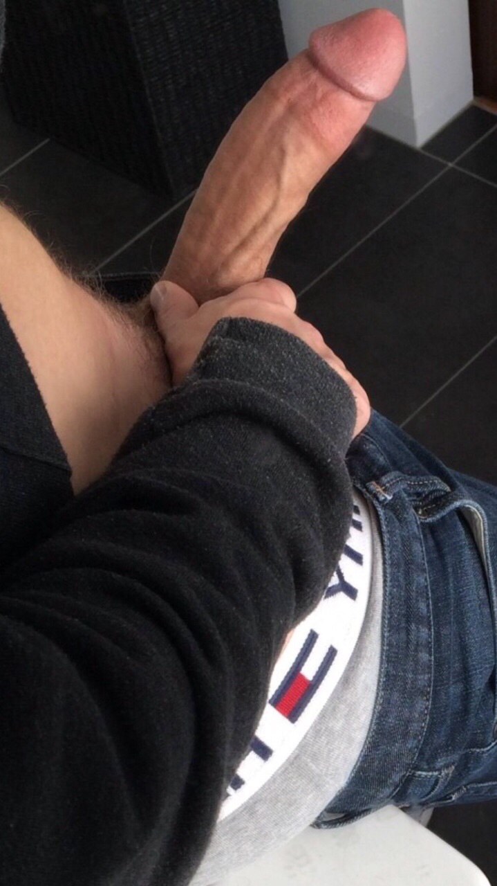 Men's huge members in shorts