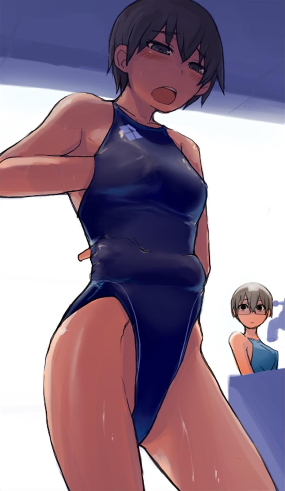 Futanari in sports swimsuits