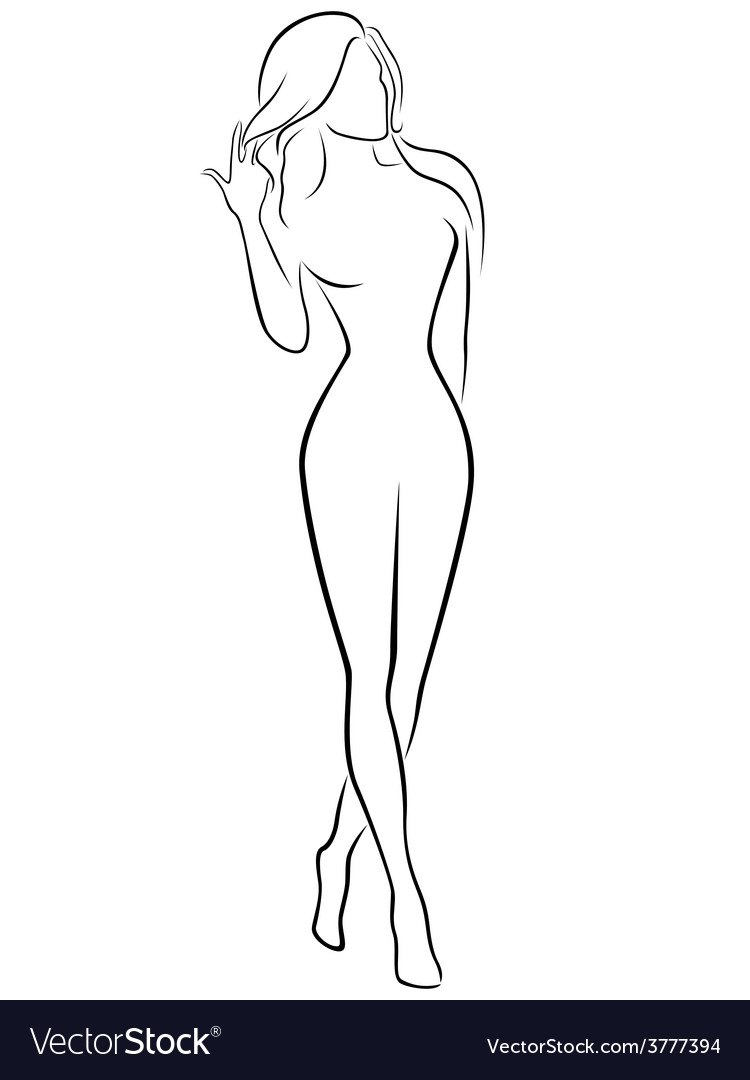 The contour of the female figure