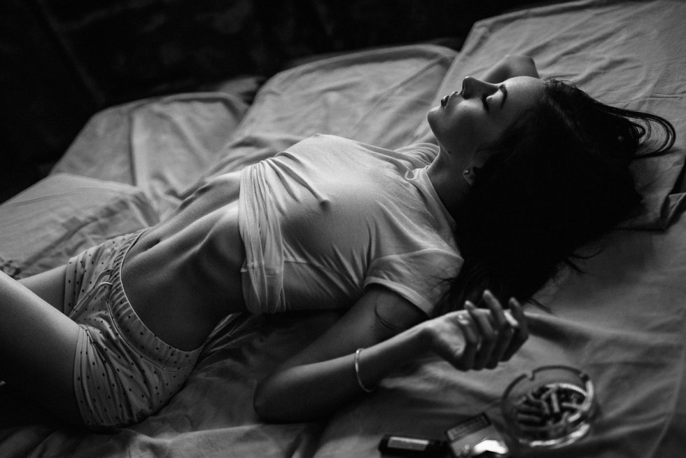 A man with strawberries