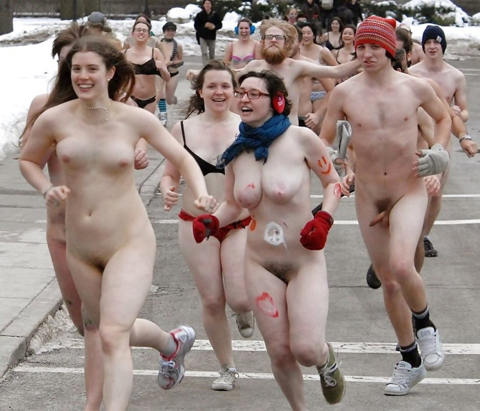 Naked women at the festival