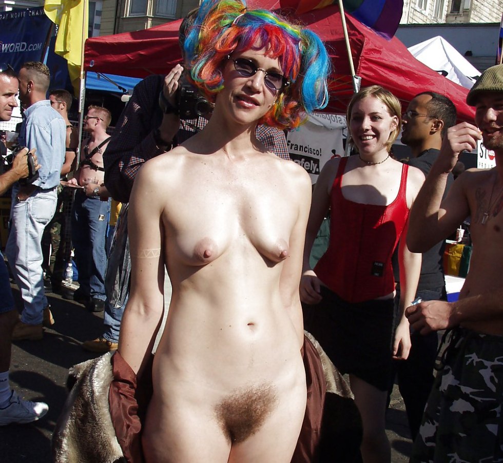 Parade of naked beautiful women