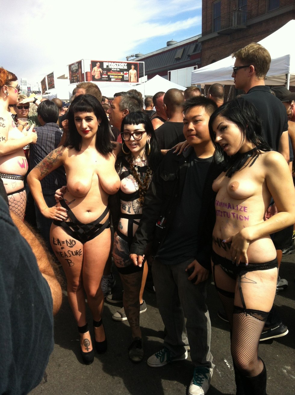 Naked women at the festival