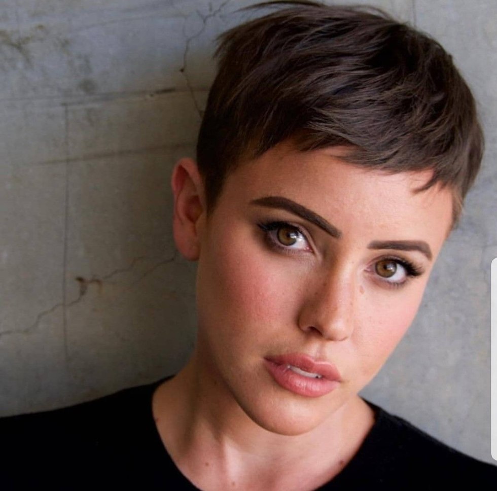 Ultra short haircut pixie