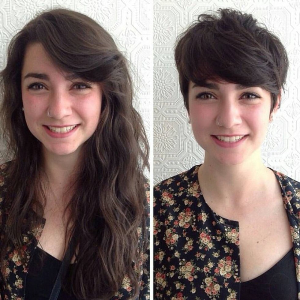 Lesbian Haircut and Head Shave - High Definition