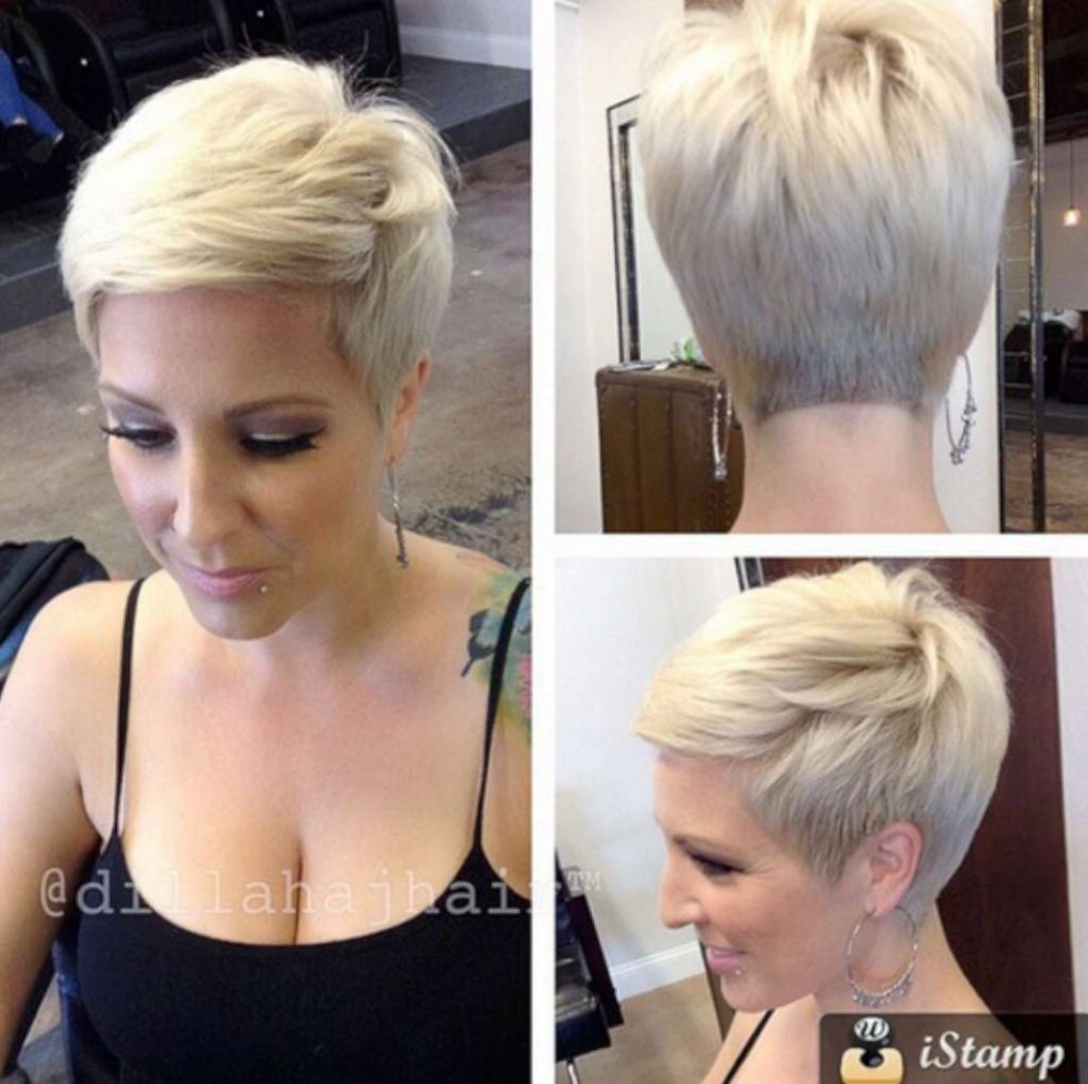 Sarah Harding with a short haircut