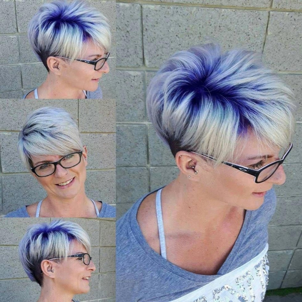 Pixie haircut with a shaved back