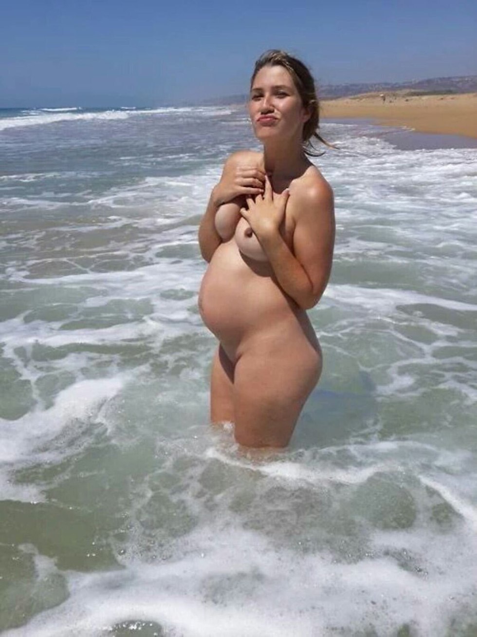 Pregnant topless